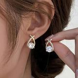 Cross Cubic Zirconia Earrings
