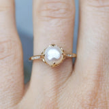 Twisted Freshwater Pearl Ring