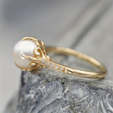 Twisted Freshwater Pearl Ring