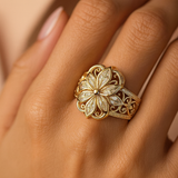 Zirconia Flower Ring