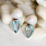 Teardrop Gemstone Stud Earrings