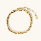 Twisted Rope Gold Bracelet