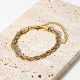 Twisted Rope Gold Bracelet