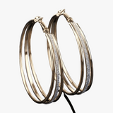 Retro Gold Hoop Earrings