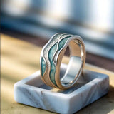 Turquoise Seasilver Ripple Ring