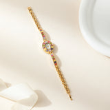 Crystal Edge Gold Watch