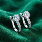 Moissanite Channel Huggie Earrings