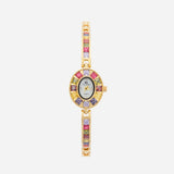 Crystal Edge Gold Watch