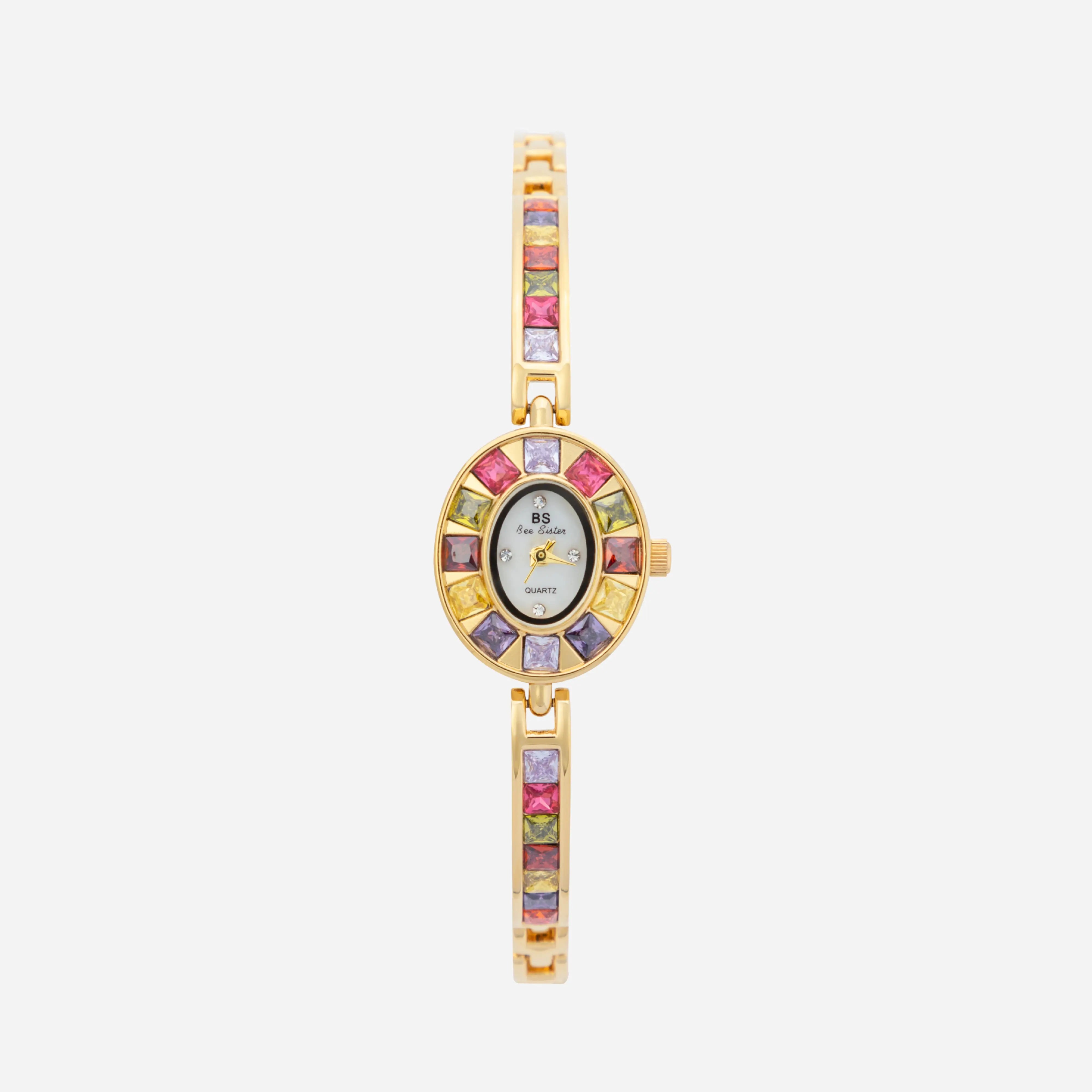 Crystal Edge Gold Watch