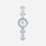Flower Link Gold Watch