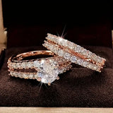 Double Pavé Ring Set