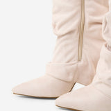 Lavista Slouchy Suede Knee High Boots - Creamy