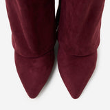 Lavista Suede Knee High Boots - Burgundy