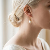 Golden Thread Pearl Vintage Earrings
