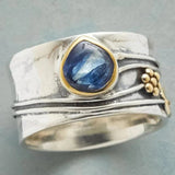 Midnight Blue Ring with Classic Sparkle