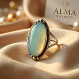 Vintage Turquoise Statement Ring in Sterling Silver