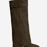 Lavista Suede knee-high boots - Olive green
