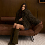 Lavista Suede knee-high boots - Olive green