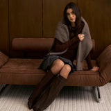 Lavista Leather Knee High Boots - Dark Brown