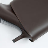 Barfin Leather Knee-High Boots - Dark Brown