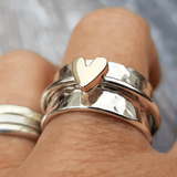 Golden Heart Spinner Ring