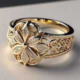 Zirconia Flower Ring