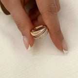 Gold Heart & Hands Ring