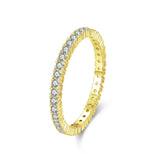Ridged Zirconia Ring