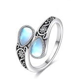 Floral Twin Stone Ring