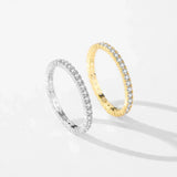 Ridged Zirconia Ring