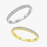 Ridged Zirconia Ring