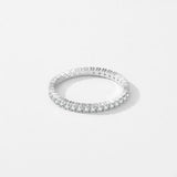 Ridged Zirconia Ring