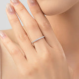 Ridged Zirconia Ring