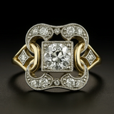 Ornate Gold Zirconia Ring