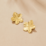 Gold Blossom Stud Earrings
