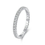Ridged Zirconia Ring