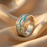Turquoise Seasilver Ripple Ring