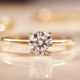 Solitaire Crystal Ring