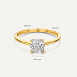 Solitaire Crystal Ring