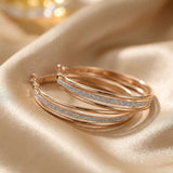 Retro Gold Hoop Earrings