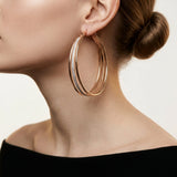 Retro Gold Hoop Earrings