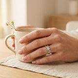 Mum Crystal Heart Ring