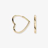 Open Heart Hoop Earrings