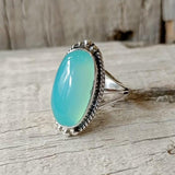 Vintage Turquoise Statement Ring in Sterling Silver