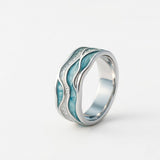 Turquoise Seasilver Ripple Ring