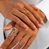 Sculptural Wave Ring