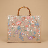 Tote Bag with Bamboo Handles