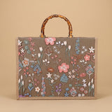 Tote Bag with Bamboo Handles