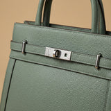 Top Handle Bag with Belted Flap