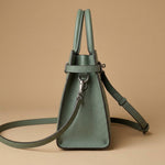 Top Handle Bag with Belted Flap